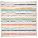Pehr Multi Hi Blanket. Hand printed. Cotton. White with coloured dot border and coloured squiggly line pattern on one side.